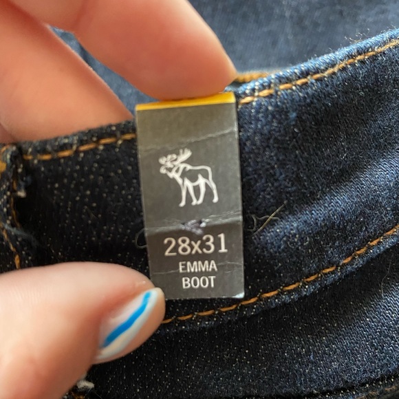 NWT A&F Emma Bootcut Jeans DarkWash 6 Short Petite - Picture 7 of 9